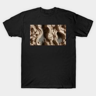 Seamless Leaf Relief Carving V T-Shirt